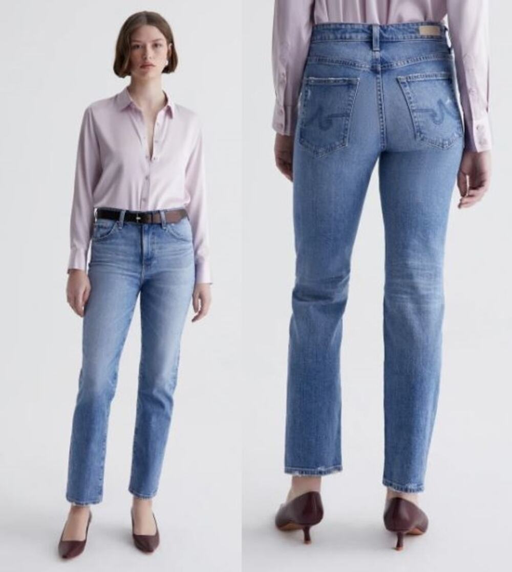 AG AG-ED Denim Saige High Rise Straight Jean Vintage Inspired Womens Size 32 NWT